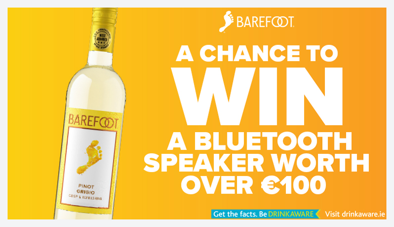 A promotional image for Barefoot Wine