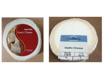 SuperValu Goats Cheese 110g / Freshly Prepared Goats Cheese recall
