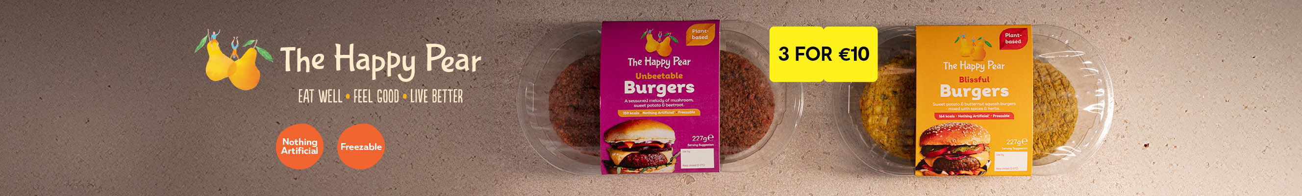 A collage of photos showcasing The Happy Pear products 
