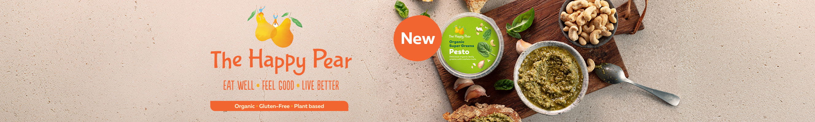 A collage of photos showcasing The Happy Pear products 